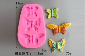 Molde silicona 3 mariposas